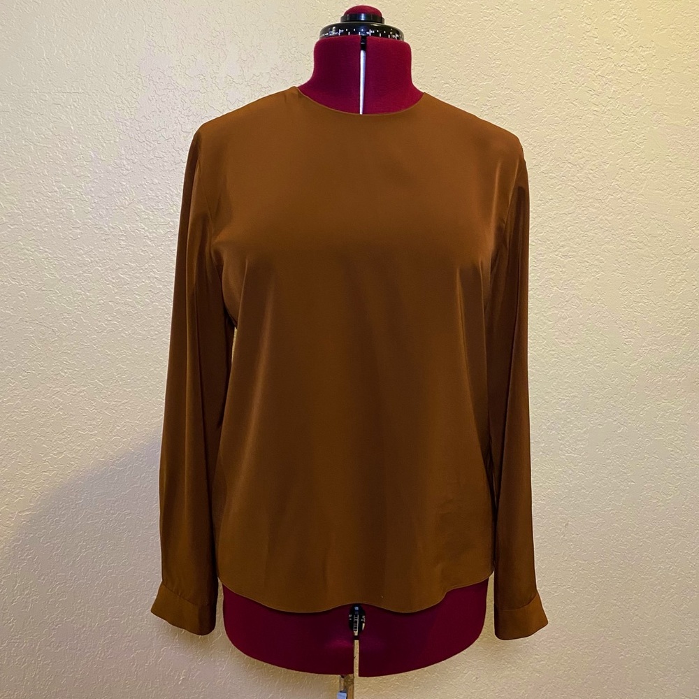 Kasper | Brown Formal Long Sleeve Blouse 12 🧸